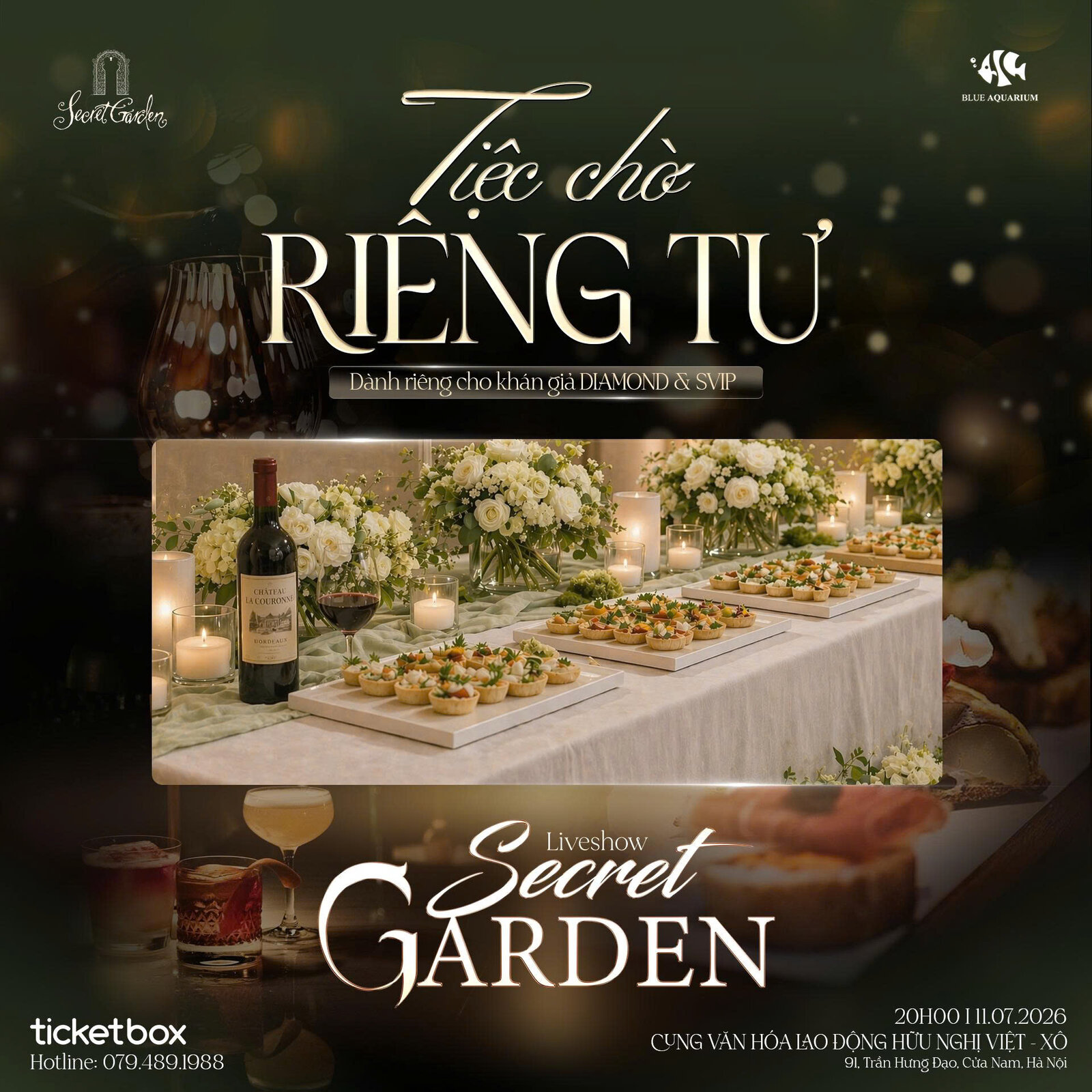 Tiệc chào riêng tư Secret Garden
